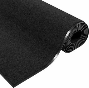 vidaXL Χαλάκι Εξώπορτας Μαύρο 60 x 180 cm 100% Πολυαμίδιο