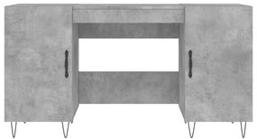 vidaXL Γραφείο Γκρι Σκυροδέματος 140 x 50 x 75 εκ. από Επεξεργ. Ξύλο