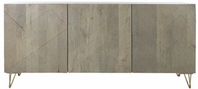 Σκευοθήκη DKD Home Decor   Γκρι Χρυσό Μέταλλο Ξύλο από Μάνγκο 160 x 45 x 75 cm