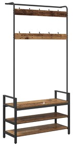 vidaXL Κρεμάστρα Παλιό ξύλο 95 x 34 x 184 εκ Επεξεργασμένο ξύλο