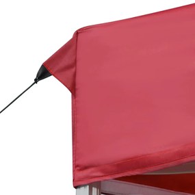 Κιόσκι Πτυσσόμενο Επαγγελματικό Μπορντό 6 x 3 μ. Αλουμινίου - Κόκκινο