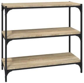 vidaXL Βιβλιοθήκη Sonoma Δρυς 80x33x70,5 εκ. Επεξεργ. Ξύλο &amp; Ατσάλι