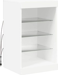 vidaXL Μπουφές με Φώτα LED Λευκός 41 x 37 x 67 εκ.