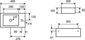 Karag LT 5043 46x26 - Νιπτήρας μπάνιου