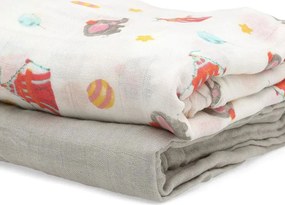 Μουσελίνες/Πάνες Αγκαλιάς (Σετ 2τμχ) Kiokids Grey 3150
