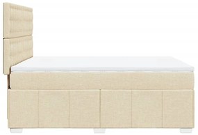 ΚΡΕΒΑΤΙ BOXSPRING ΜΕ ΣΤΡΩΜΑ ΚΡΕΜ 140X200 ΕΚ. ΥΦΑΣΜΑΤΙΝΟ 3294010