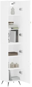vidaXL Ντουλάπι Λευκό 34,5 x 34 x 180 εκ. από Επεξεργασμένο Ξύλο