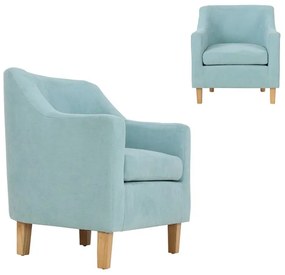 WOODWELL BETA Πολυθρόνα - Μπερζέρα Σαλονιού - Καθιστικού, Ύφασμα Ανοιχτό Βεραμάν 71x71x78cm Ε7130,1