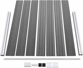 vidaXL Σετ Πάνελ Περίφραξης Γκρι 526 x 146 εκ. από WPC