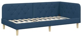 vidaXL Κρεβάτι Γωνίας Μπλε 100 x 200 cm ύφασμα