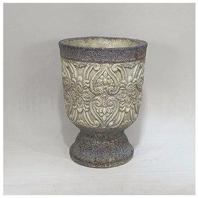 Βάζο τσιμεντένιο Γκρι-Μπεζ 15x15x20.5cm 752-20318 Estheti-752-20318-Γκρι 752-20318