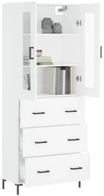 vidaXL Ντουλάπι Λευκό 69,5x34x180 εκ. από Επεξεργασμένο Ξύλο