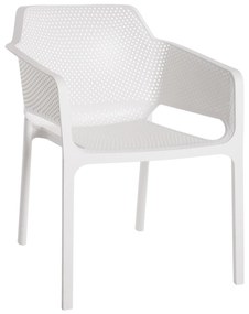 ARMCHAIR POLYPROPYLENE JOHN  WHITE 58,5x60x79,5Hcm.