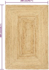 vidaXL Χαλί Χειροποίητο 200 x 300 εκ. από Γιούτα