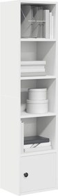 vidaXL Βιβλιοθήκη Λευκή 31x24x127 εκ. από Επεξεργασμένο Ξύλο