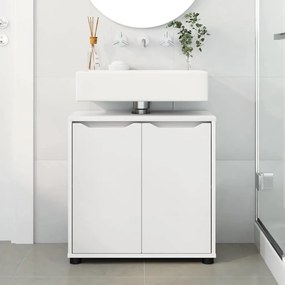 vidaXL Ντουλάπα νιπτήρα μπάνιου Λευκό 60 x 30 x 60 cm