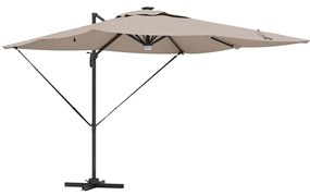 vidaXL Ρώμη Ομπρέλα Taupe 286 x 285 x 270 εκ Αλουμίνιο και Πολυεστέρας