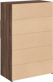 vidaXL Ντουλάπι Καφέ Δρυς 80x42,5x124 εκ. από Επεξεργασμένο Ξύλο