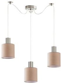 Φωτιστικό Οροφής Τρίφωτο Homelighting 77-8430 Nickel/Brown