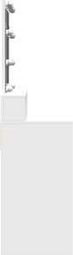 vidaXL Μπουντουάρ με LED Λευκό 80 x 41 x 144,5 εκ.