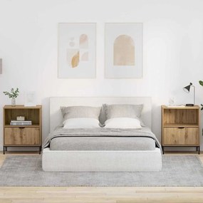 Κομοδίνα 2 pcs artisan δρυς 49 x 36 x 61 εκ Επεξεργασμένο ξύλο