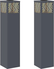 vidaXL Ηλιακό LED Φως Δρόμου 2 pcs Θερμό λευκό 18 x 18 x 80 εκ.