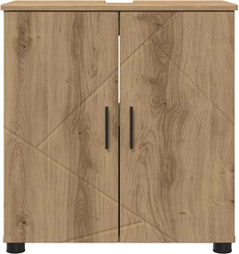 vidaXL Ντουλάπι Μπάνιου με αποθήκευση Artisan Oak 61 x 35 x 64 εκ.