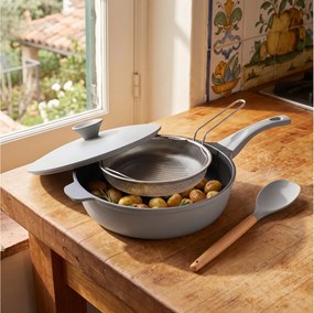 ΤΗΓΆΝΙΑ CAST ALU 28CM DEEP PAN GREY