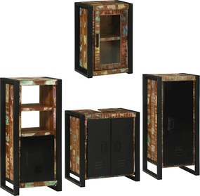 vidaXL Σετ Επίπλων Μπάνιου 4 τμχ. Πολύχρωμο 55 x 35 x 60 εκ.