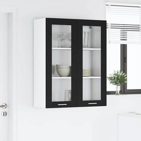vidaXL Κρεμαστό ντουλάπι Μαύρη Οξυά 80 x 31 x 100 εκ.