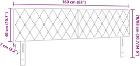 vidaXL Κεφαλάρι Ανοιχτό γκρι 160 cm Βελούδο