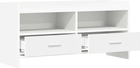 vidaXL Ντουλάπι TV 100 x 33 x 47 εκ Λευκό Επεξεργασμένο Ξύλο