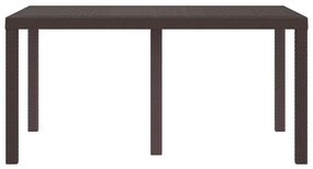 vidaXL Τραπέζι Κήπου Καφέ 150 x 100 x 73 εκ. συνθετικό ρατάν