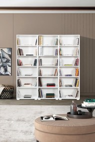 Βιβλιοθήκη Λευκό DOVOU 180x30x2