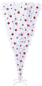 vidaXL Τεχνητό Χριστουγεννιάτικο Δέντρο Λευκό 210 cm PVC και Χάλυβας