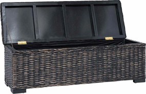 vidaXL Κουτί αποθήκευσης Μαύρο 110 x 35 x 45 cm