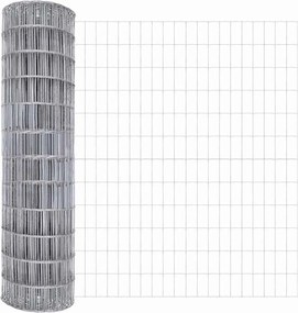vidaXL Τεντώτο με στήριγμα Ασημί 1,5 x 10 m Ατσάλι