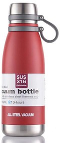 Μπουκάλι Θερμός με Ιμάντα Μεταφοράς 600ml JB-6063 Κόκκινο