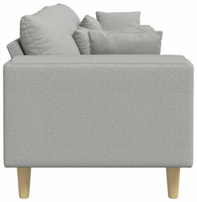 vidaXL Καναπές με μαξιλάρι Σκίουρος Γκρί 250 x 77 x 76 εκ. ύφασμα