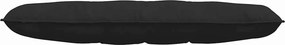 vidaXL Μαξιλάρι Πλάτης Μαύρο 140 x 50 cm Ύφασμα Μικροΐνας