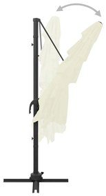 Ομπρέλα 4 Επιπέδων Χρώμα Άμμου 250 x 250 εκ. με Ιστό Αλουμινίου - Μπεζ