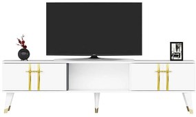 Έπιπλο Τηλεόρασης Asel 475OLV2698 150x29,6x44,6cm White-Gold