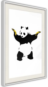 Αφίσα - Banksy: Panda With Guns - 30x45 - Μαύρο - Με πασπαρτού