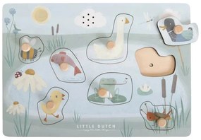 Ξύλινο Παζλ Με 8 Σφηνώματα &amp; Ήχο Little Dutch Little Goose LD4763