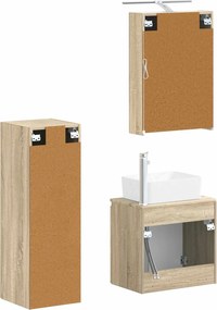 vidaXL Σετ Επίπλων Μπάνιου 4 pcs Sonoma Δρυς