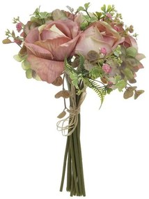 Μπουκέτο Λουλουδιών 3-85-758-0003 Υ28cm Dark Pink Inart Plastic