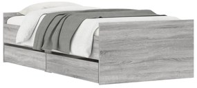 vidaXL Πλαίσιο Κρεβατιού με Συρτάρια Sonoma δρυς 90x200 εκ.