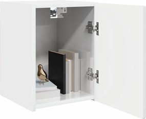 vidaXL Ντουλάπι Τηλεόρασης Τοίχου Λαμπερό Λευκό 30 x 31 x 40 εκ.