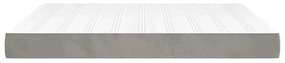 vidaXL Στρώμα με Pocket Springs Ανοιχτό Γκρι 160x210x20 εκ. Βελούδινο