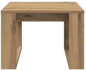 vidaXL Βοηθητικό Τραπέζι Artisan Δρυς 50 x 50 x 35 εκ. Επεξ. Ξύλο